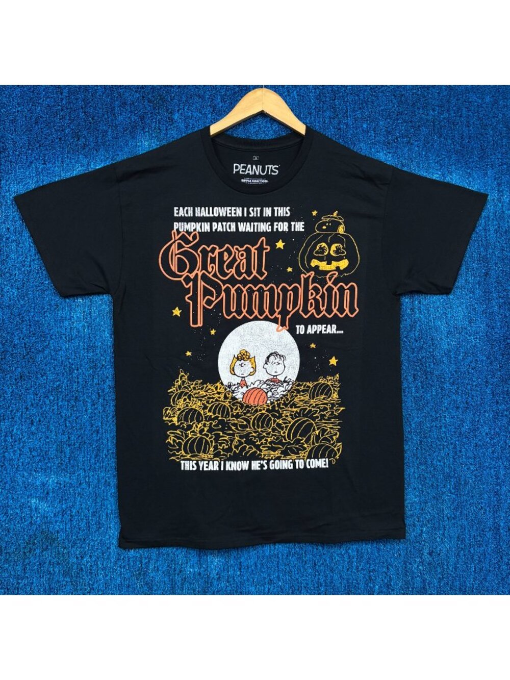 Peanuts Great Pumpkin Cartoon T-Shirt Size Medium